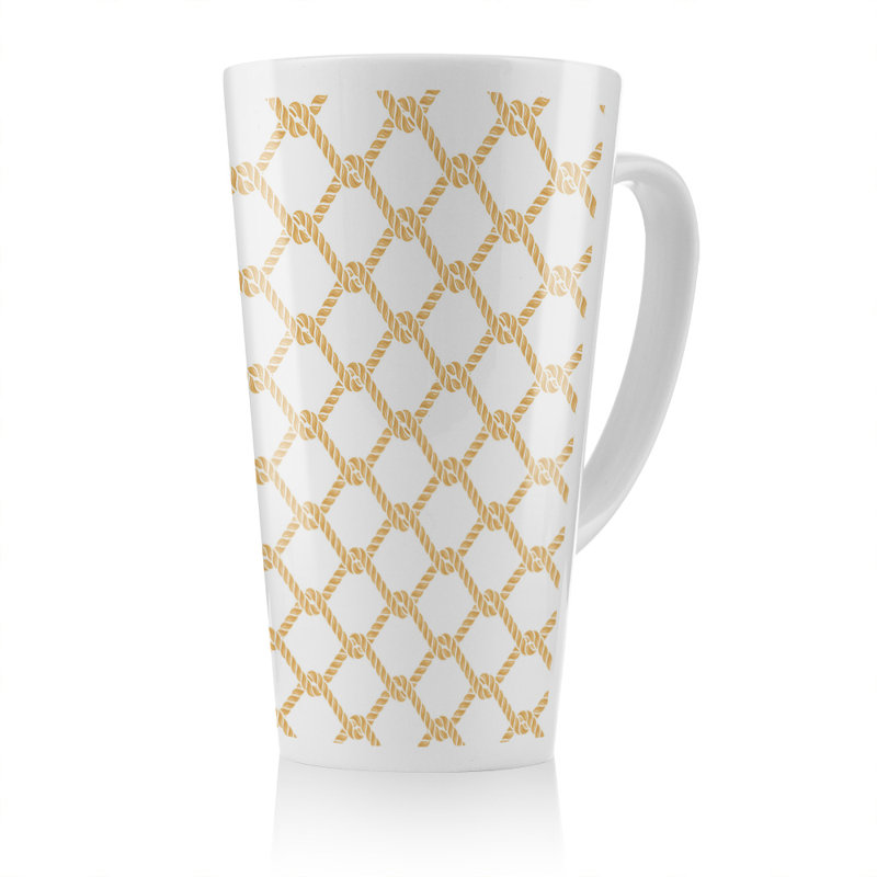 Chainlink Rope Latte Mug, Gold