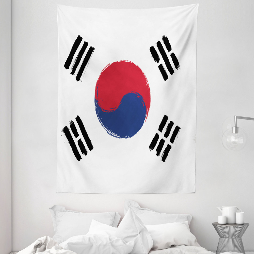 Tapisserie Südkorea Land Konzept Grunge