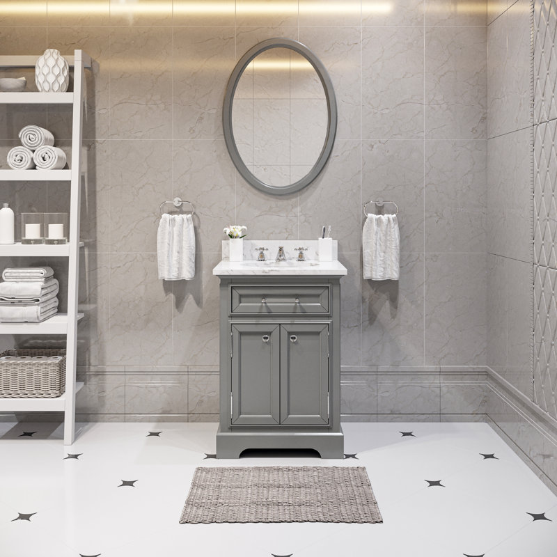 Ensemble de meuble-lavabo simple 24 po Goyette, Gris
