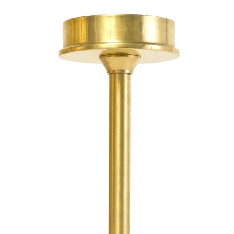Lustre géométrique clair avec accents de verre, Brun antique, H 44 po x l 48 po x P 40 po