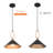 Skaghe 3 - Light Matte Black Retro Dome Hanging Pendant Light