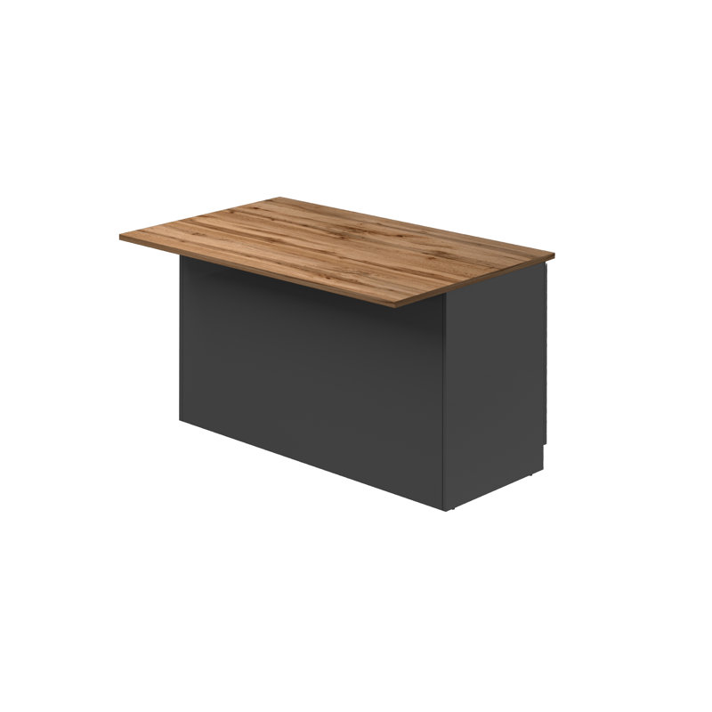 Rafie Wood Kitchen Island, Oak Wood, Grey