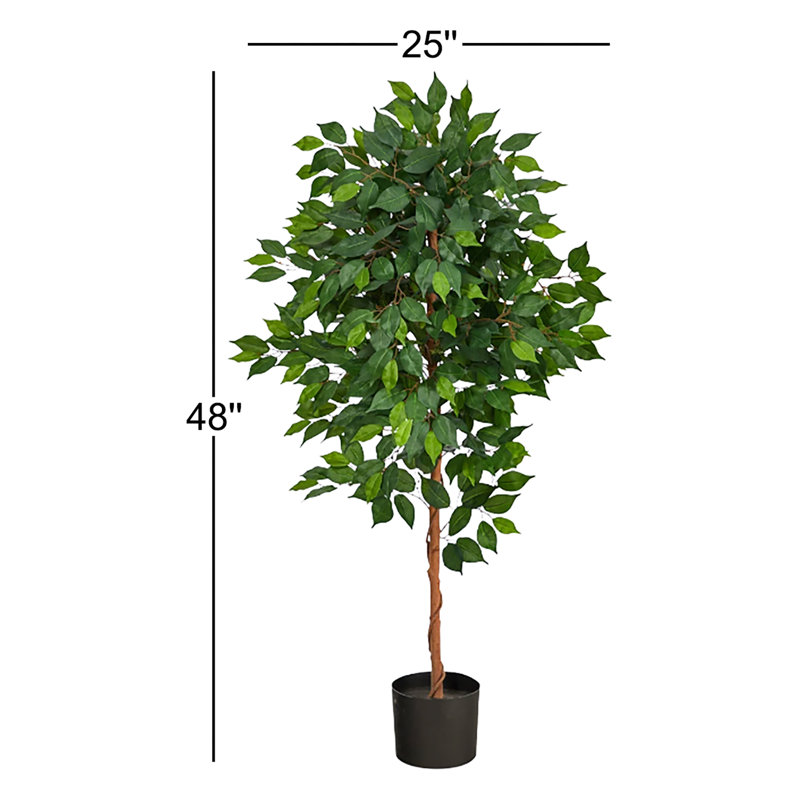 Arbre ficus artificiel en pot, H 48 po x l 25 po x P 12 po