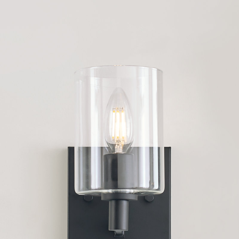 Haines Dimmable Bath Sconce, Midnight Black