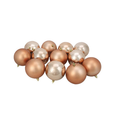 Shatterproof 2-Finish Christmas Ball Ornaments 4" (100mm)