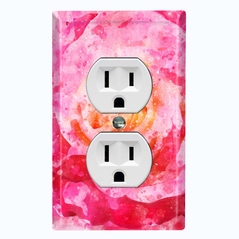 Patterned 1 - Gang Duplex Outlet Standard Wall Plate