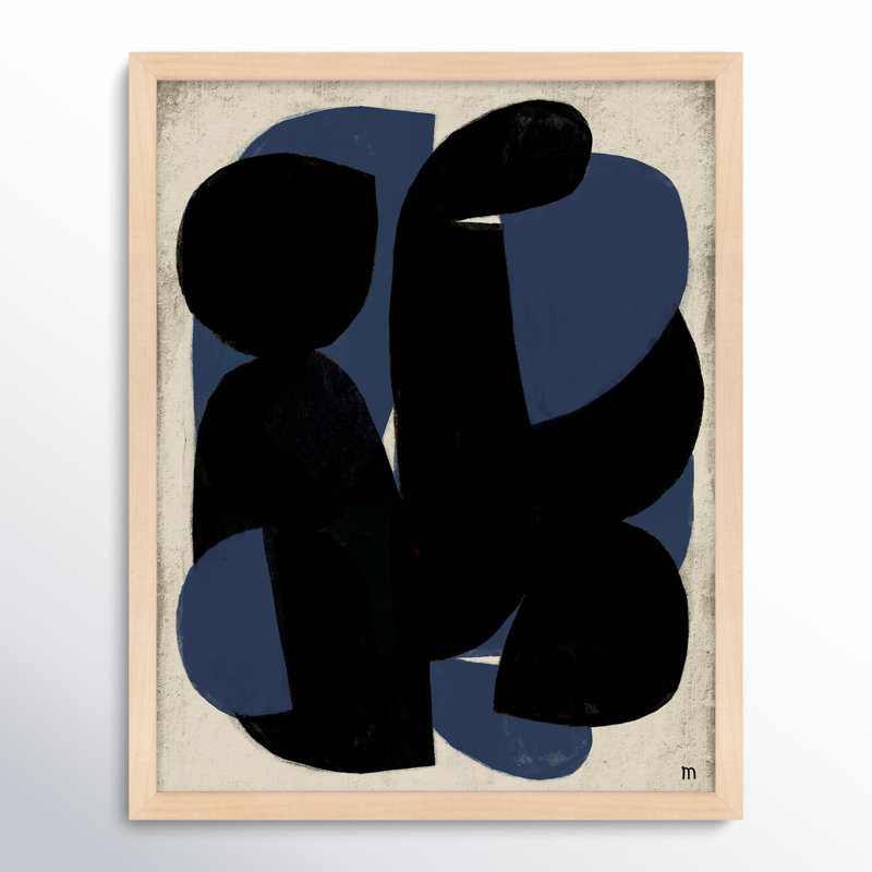 «Blue Note» par Santa Cole - art mural encadré, Papier avec cadre noir, H 30 po x l 24 po x P 1,25 po
