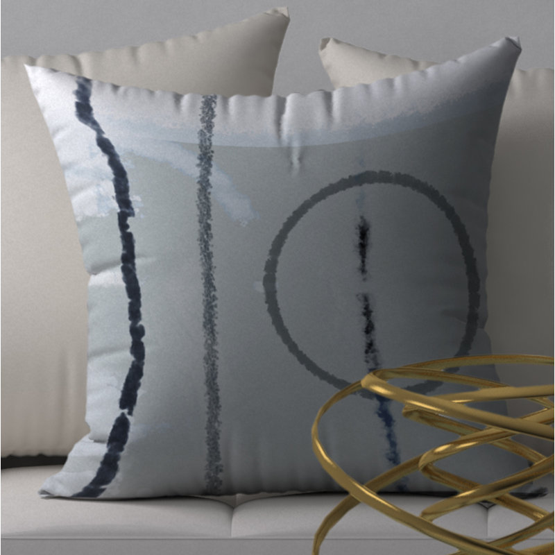 Abstract Throw Pillow, 24" H x 24" W