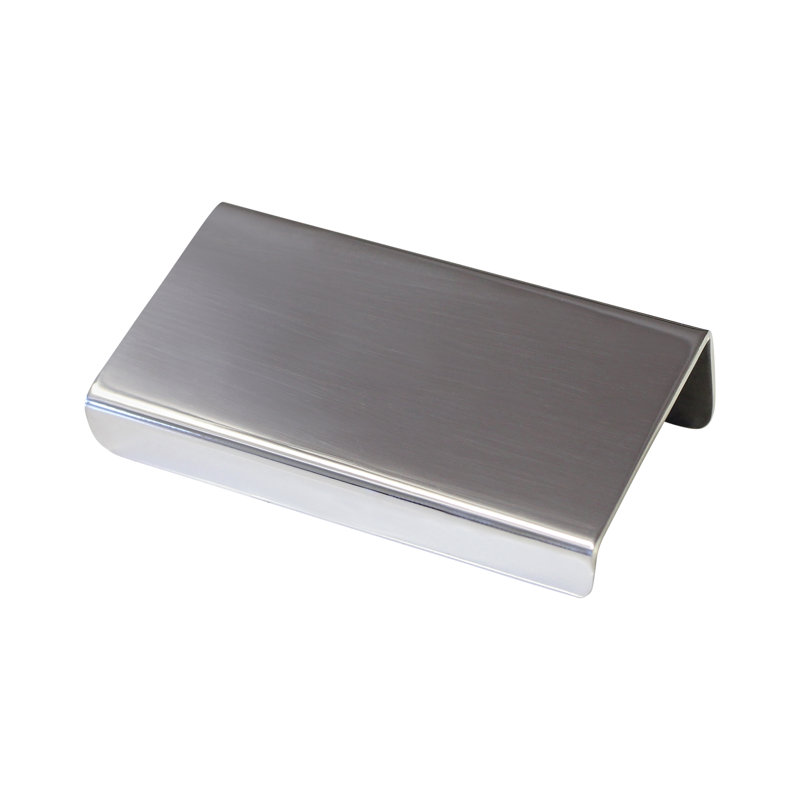 Polished Chrome Stainless Steel Finger Edge Pull with Mounting Hardware