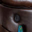 Fauteuil inclinable électrique très moelleux et surdimensionné en cuir véritable l 41 po Holzman avec chauffage chauffant, port USB et poches (ensemble de 3)