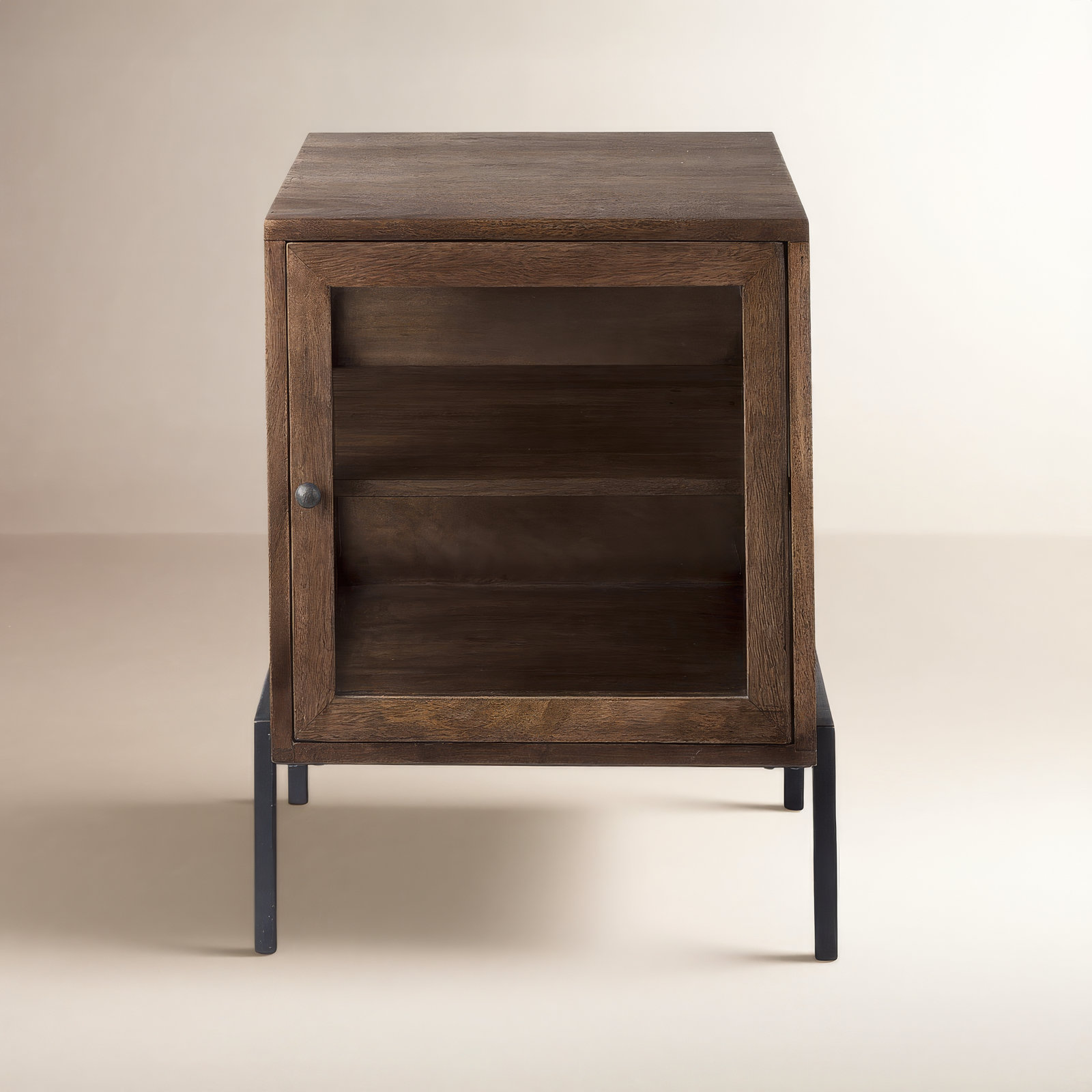 Warner Solid Wood End Table, Medium Brown