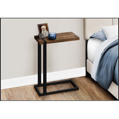Table d'appoint en forme de C, bout et côté, polyvalente et élégante pour la vie moderne et les espaces de chambre à coucher