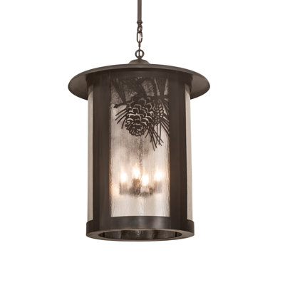 Luminaire suspendu cylindrique à 4 lumières Fulton