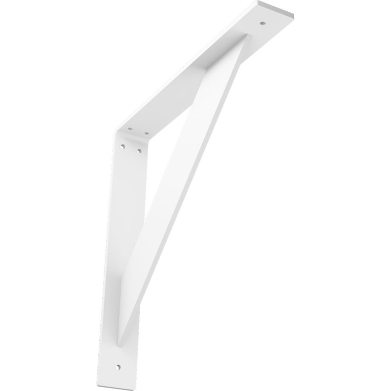 Support traditionnel en acier, H 14 po x l 2 po x P 14 po, Apprêt blanc (à peindre)