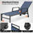 Recliner Patio Aluminum Chaise Lounge, Adjustable Backrest by an Air Cylinder (Set of 4)-287762052