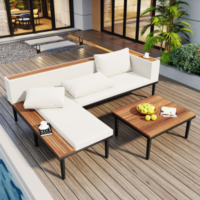 Luxury Patio Furniture Set with Removable Cushions and Coffee Table