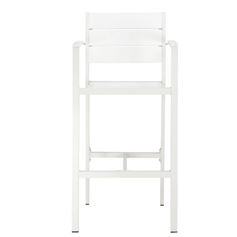 Set Of 4 Arm Betty Bar Stools, White