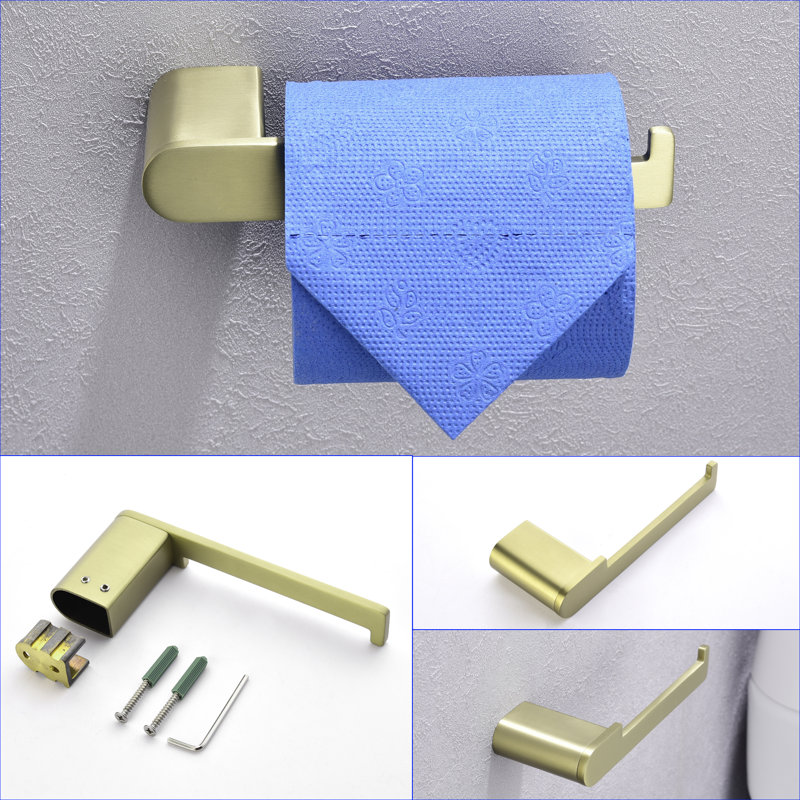 4 - Piece Bathroom Hardware Set, Brushed Gold