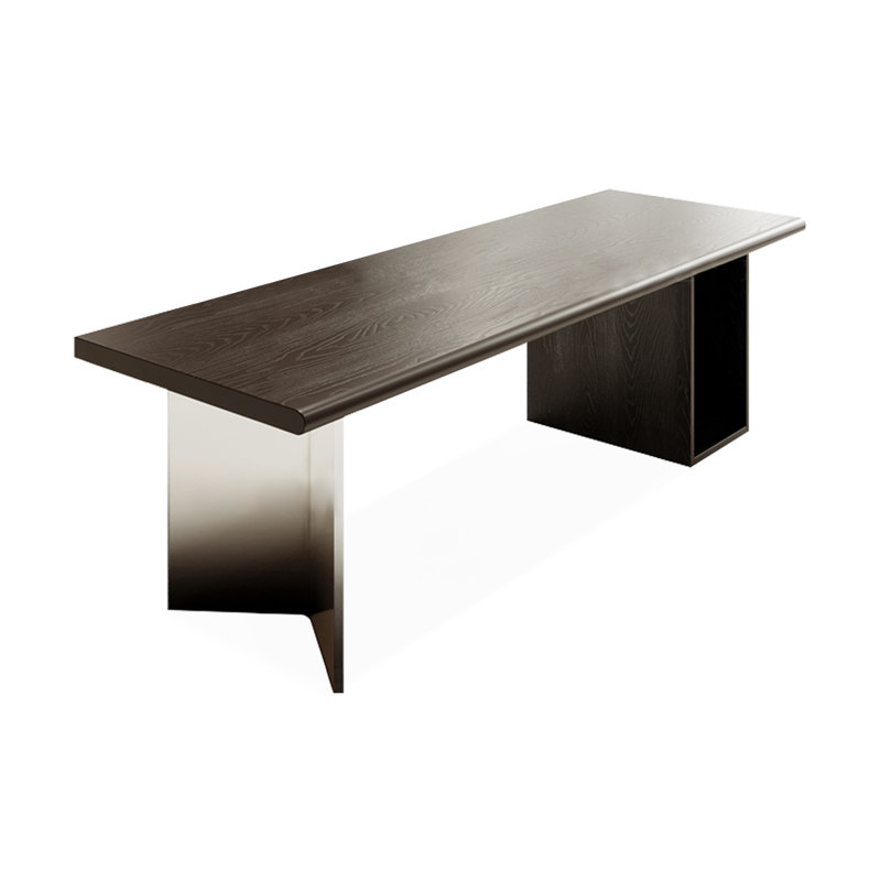 Bureau rectangulaire en bois massif, H 29,53 po x l 86,61 po x P 27,56 po, Retour à droite
