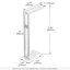 Porte-serviettes sur pied en acier inoxydable