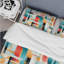 Ensemble de housse de couette Multicolor Geometric Gridlock-1842265705
