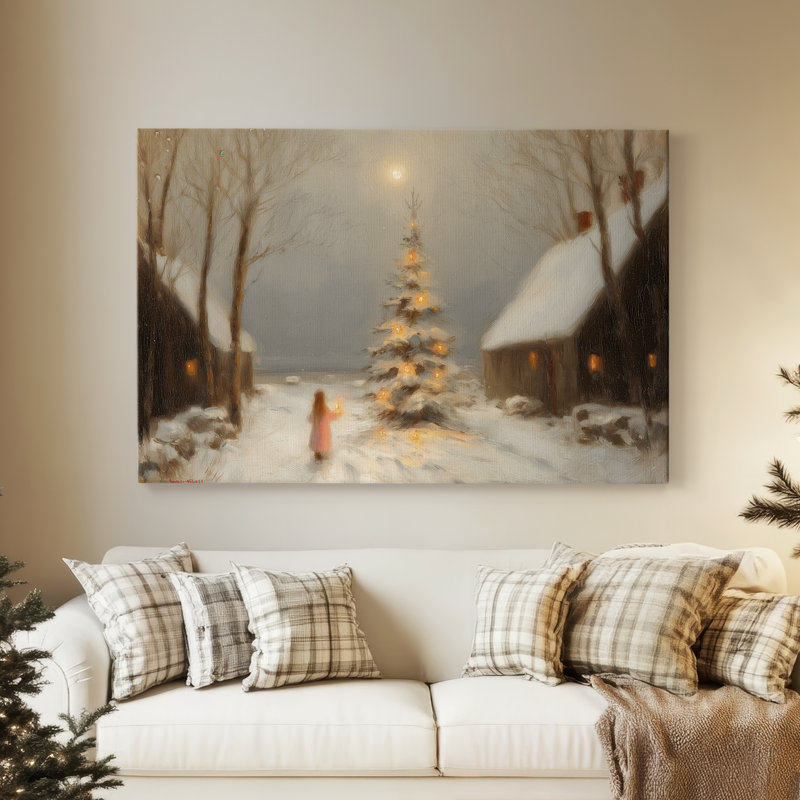«Candle of Warm Lantern Serenade», toile tendue avec châssis de qualité supérieure, H 18 po x l 27 po
