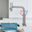 Robinet de cuisine moderne en acier inoxydable avec douchette extractible 3 modes de débit-106905852