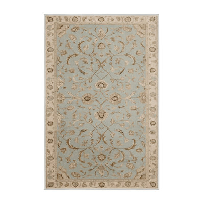 Machine Washable Tabriz Beige Area Rug
