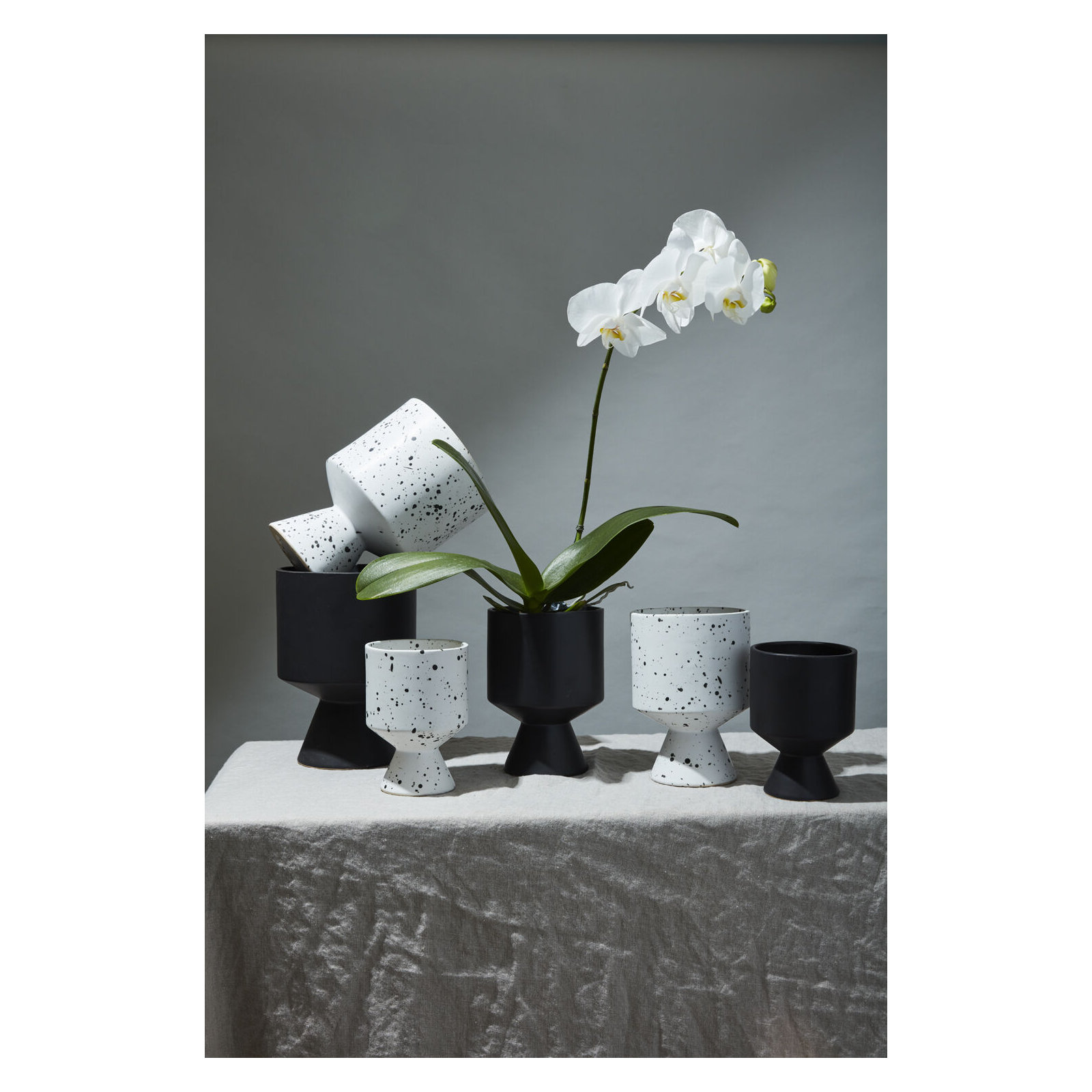 Patricia Handmade Ceramic Pot Planter, 7.5" H x 5.25" W x 5.25" D