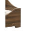 Lit pour animal de compagnie brun moderne 36 po, coussin et housse amovible, 22 lb poids en bois d'aulne, maximum