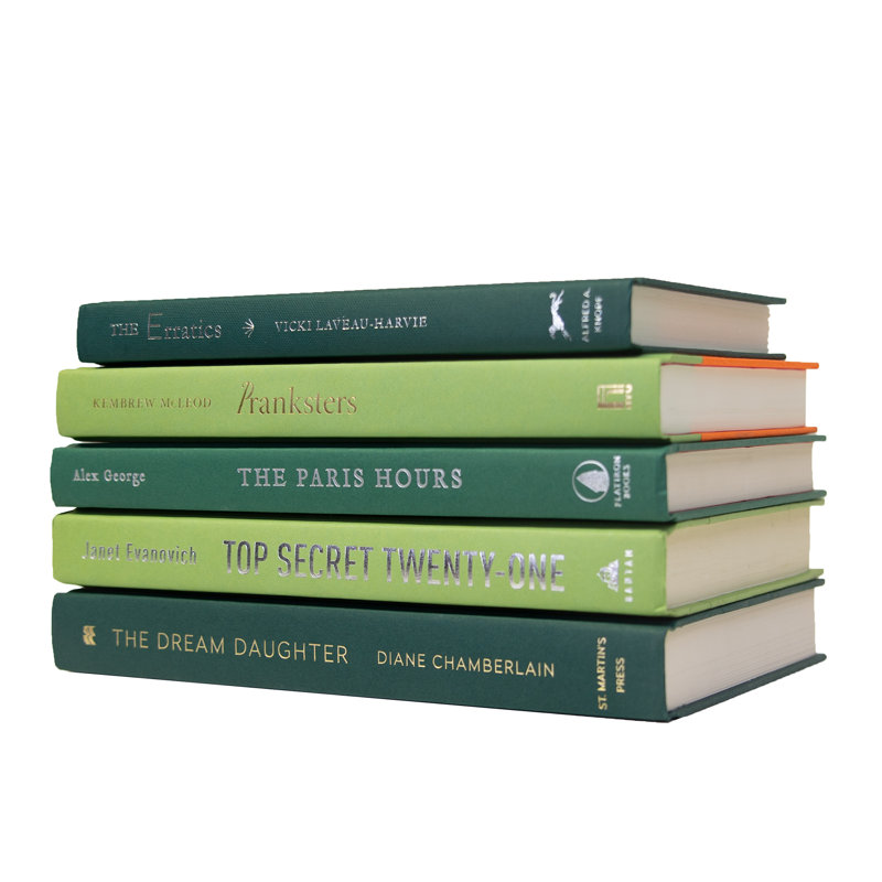 Modern Boxwood Book Stack, S/5