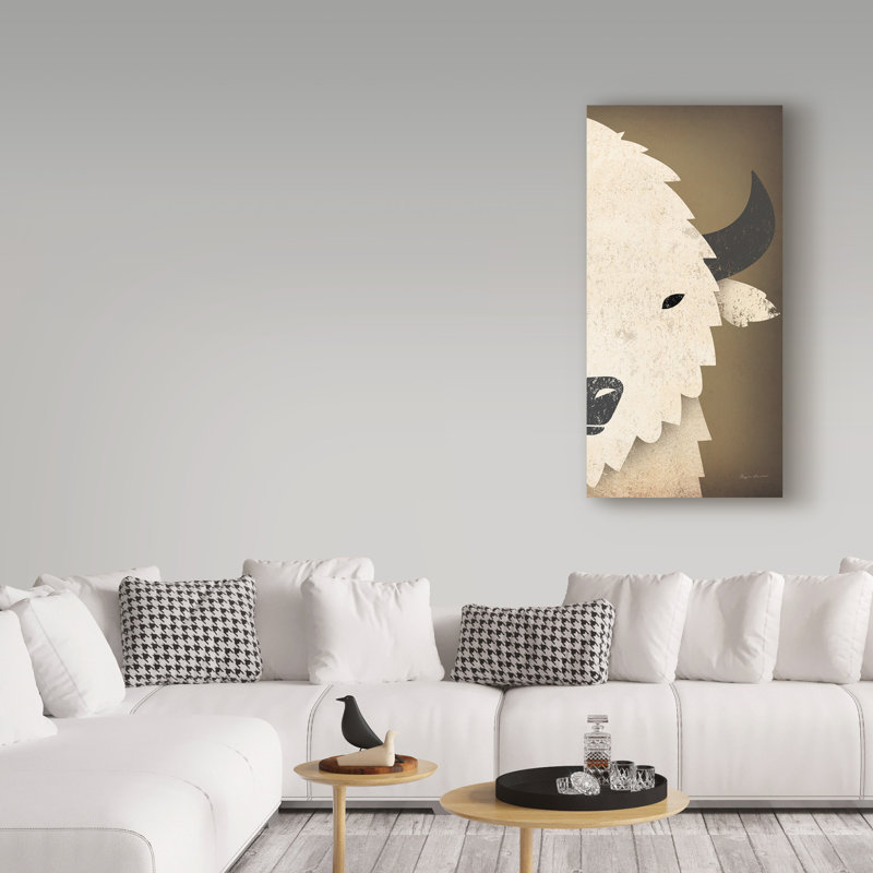 « buffalo ib », art sur toile, H 19 po x l 10 po x P 2 po