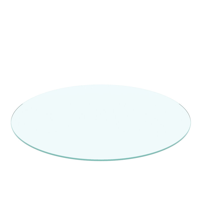 30" Clear Tempered Glass Table Element, 1/4" Thick, Glossy And Functional Supplement, 0.24" Impact For Patio & Dining Tables