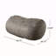 Pouf cylindrique en suède de microfibre 6,5 pi