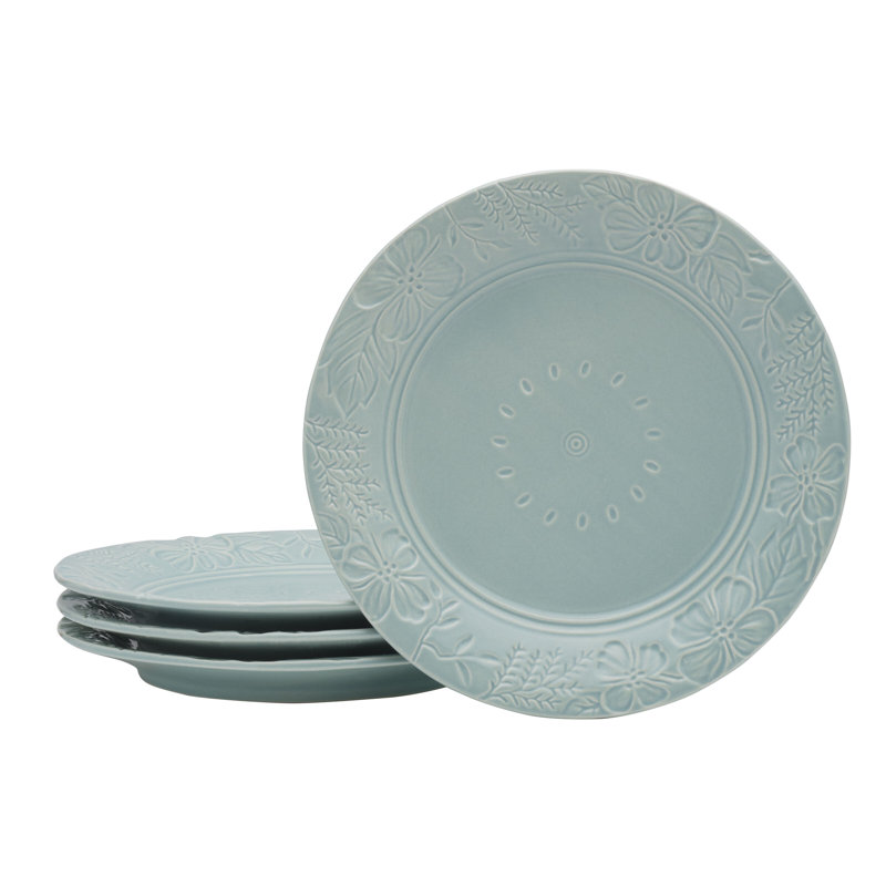 Assiette plate de jardin anglais Fitz and Floyd, ensemble de 4