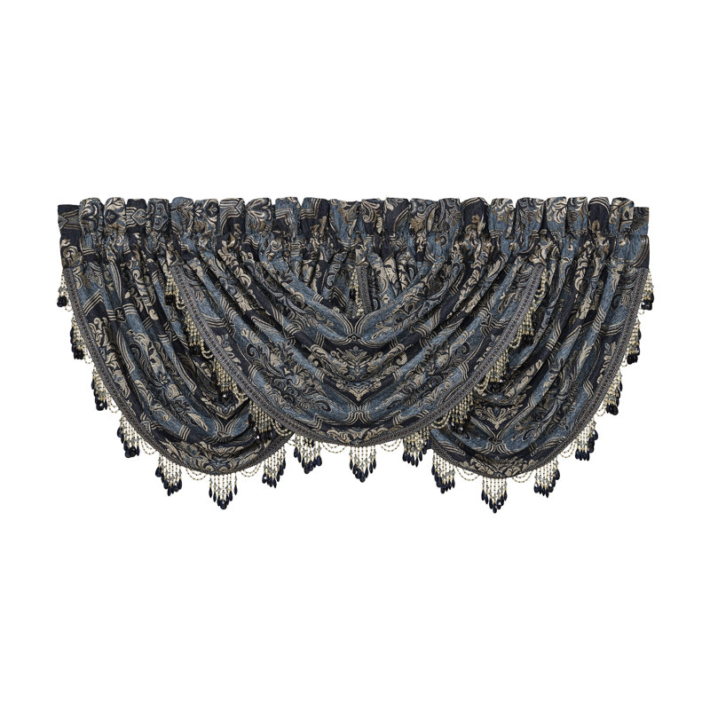 Middlebury Window Waterfall Valance, Indigo