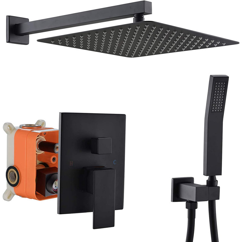 Système de douche 10 po, Noir mat