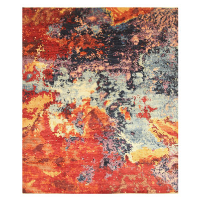 Aryana Hand Woven Wool Abstract Area Rug