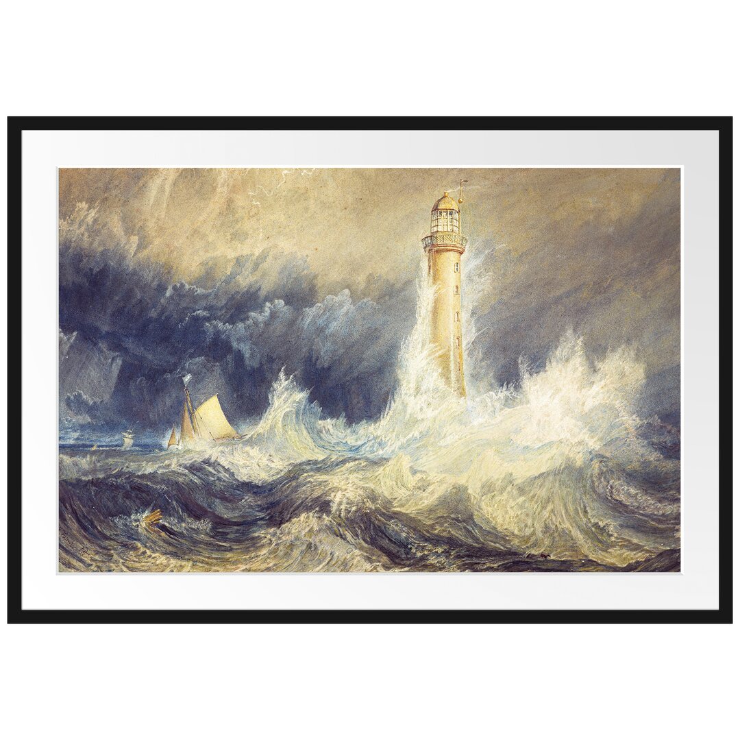 Gerahmter Kunstdruck Bell Rock Lighthouse von William Turner