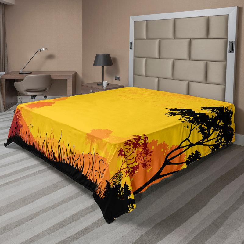 Drap plat Ambesonne, Drap plat pour très grand lit californien