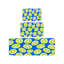 Tapis de cuisine 3 pièces à motif bleu Kiwi