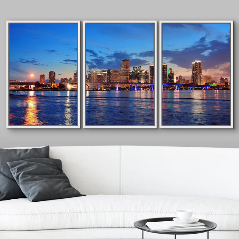 Miami, Floride, Paysage urbain, Horizon sauvage, Nature, Photographie, Réalisme, Rustique, Détente, Calme, H 24 po x l 48 po