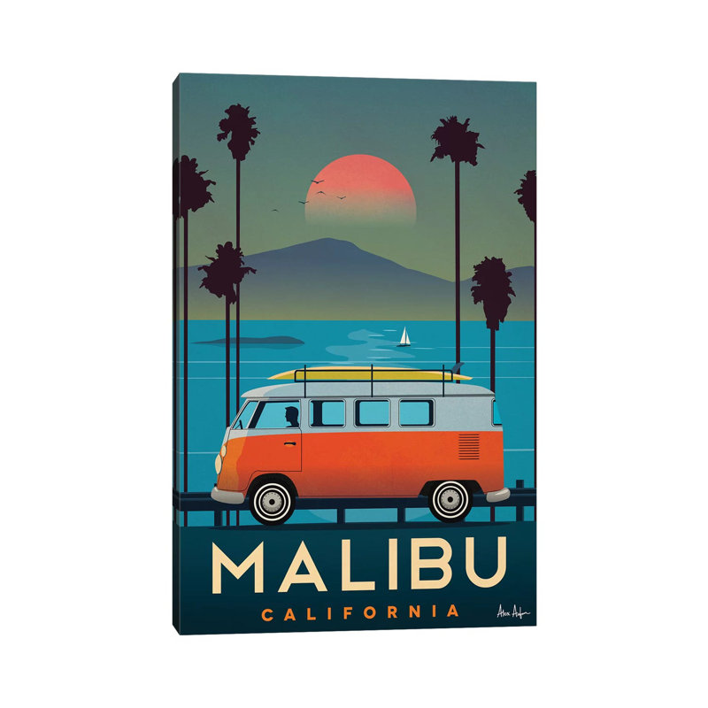 Malibu - Painting on Canvas, Wrapped Canvas, 101.6cm H x 66.04cm W x 3.81cm D