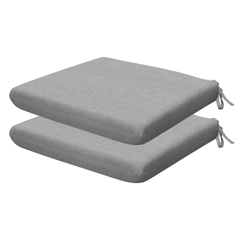 Coussin de siège d'extérieur carré Meridian, Gris colombe, L 16 po x P 16 po