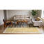 Tapis jaune contemporain en laine noué à la main Shondalyn-668324610
