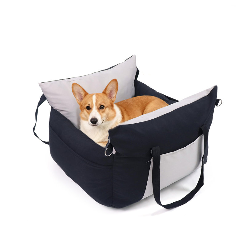 Dog Booster Car Seat , Travel Carrier Pet Bed up to 25 lbs, Black