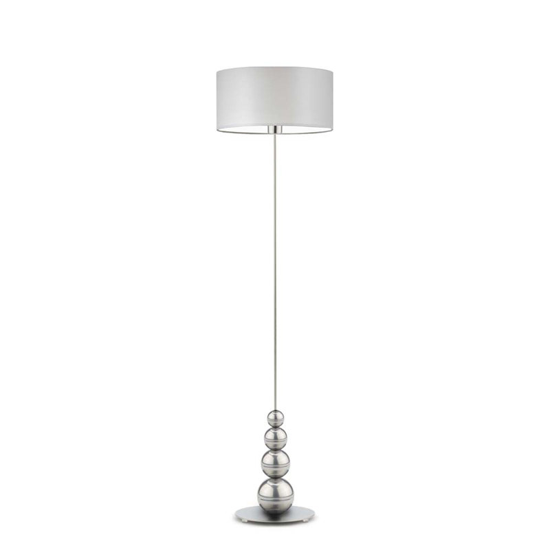 Fahey 166cm Traditional Floor Lamp, Light Grey, Silver