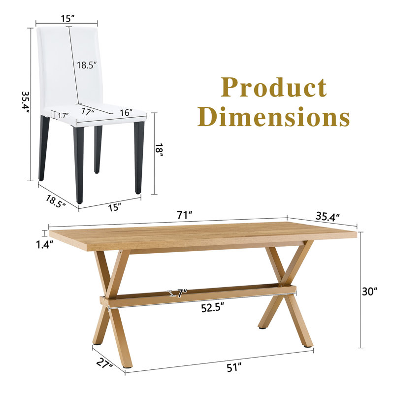 Ensemble de table de salle à manger moderne (doit inclure la table et la chaise), panneau de fibres à densité moyenne en métal