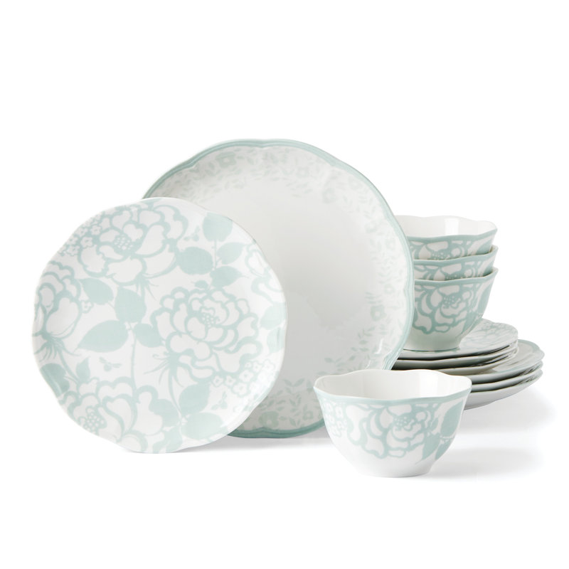 Butterfly Meadow Cottage 12 Piece Dinnerware Set, Service for 4
