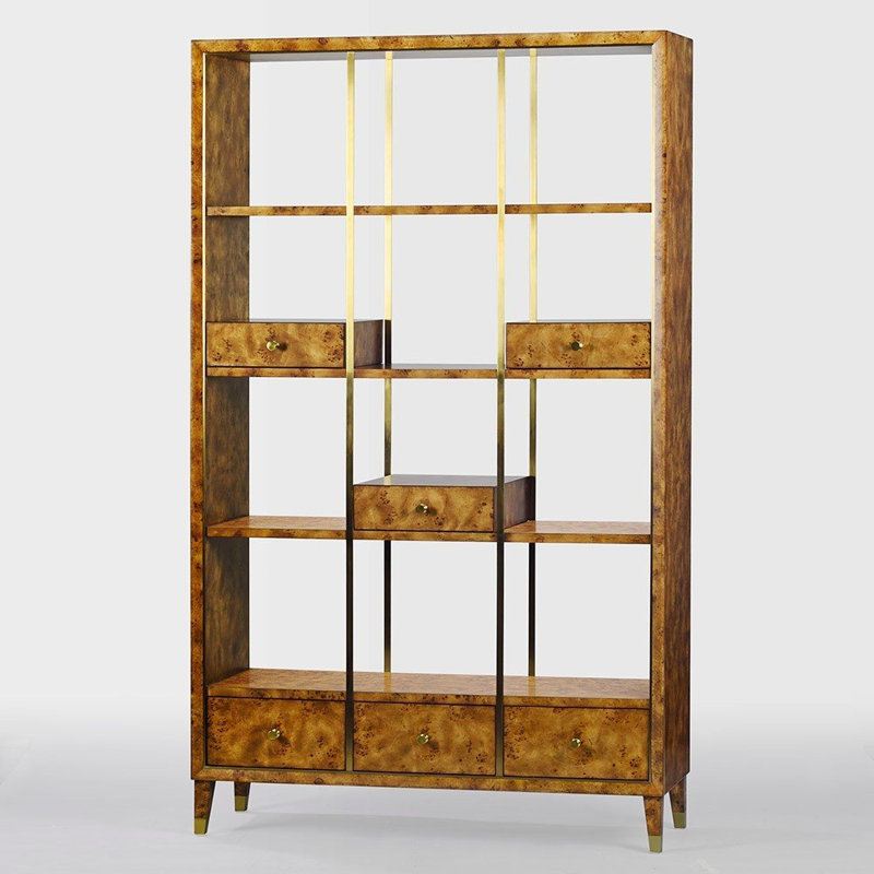 Bibliothèque de rangement Harris, Bois noueux rustique